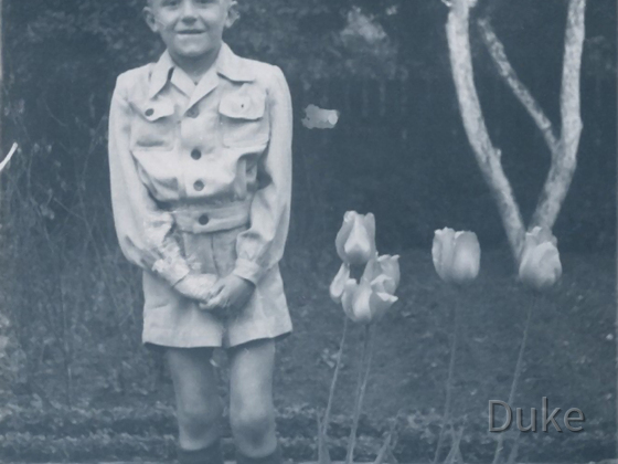 Peter Wernecke mit 11 Jahren um 1956