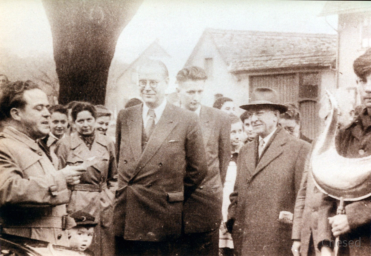 Turmgickelspende 1954 Pfarrer Ramge - Ministerpräsident Zinn
