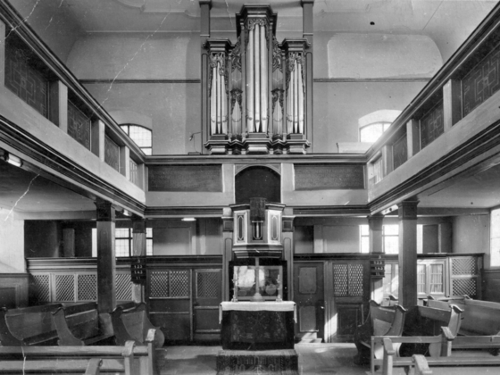Evangelische Kirche Nauheim um 1930 Innenraum