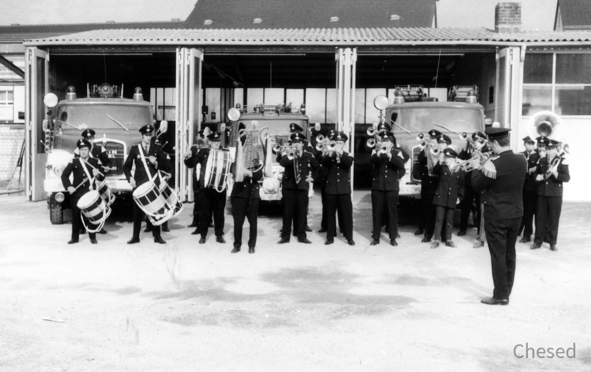 Freiwillige Feuerwehr Königstädten - Fanfarenzug - Feuerwehrgerätehaus 1970