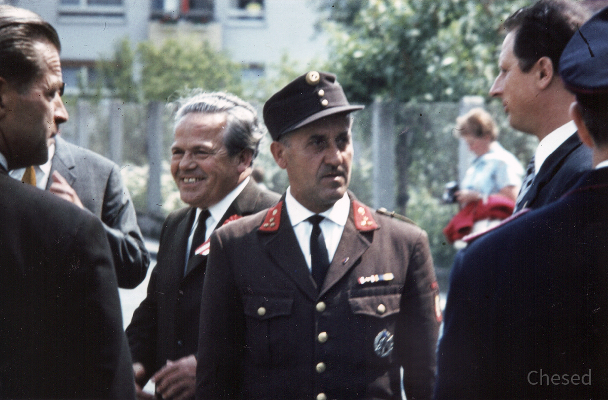 Feuerwehr Königstädten - 40. Jubiläum 5. bis 8.6.1970 - Partnerfeuer Ehrenkommandant von Königstetten, Österreich