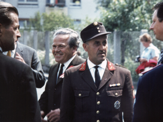 Feuerwehr Königstädten - 40. Jubiläum 5. bis 8.6.1970 - Partnerfeuer Ehrenkommandant von Königstetten, Österreich