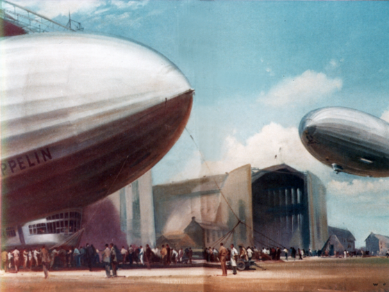 Zeppelin Hindenburg LZ 129 + LZ 129 - Friedrichshafen 1936