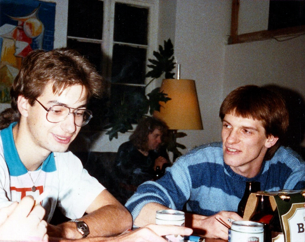 Binding-Bier-Party - Herberge - Berlin-Kreuzberg - 1988 - Andy und Vermieter