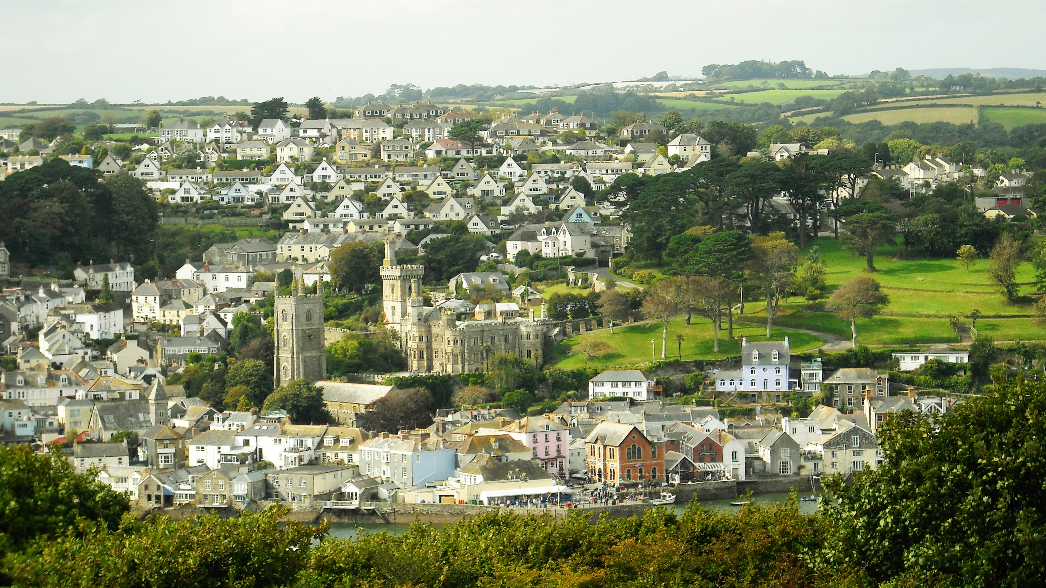Blick von Bodinnick auf Fowey - Cornwall
