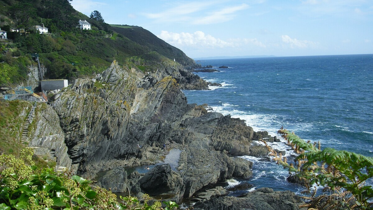 Felsige Küstenlandschaft - Cornwall - Polperro