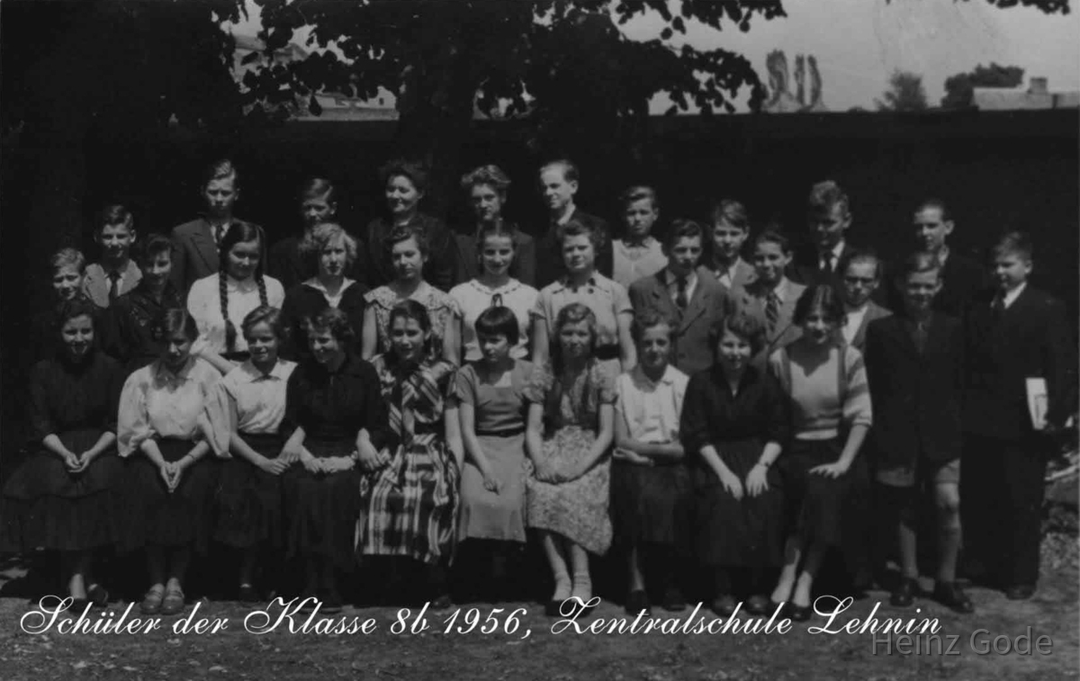 Klasse 8b 1956 Zentralschule - Lehnin-Zauch Belzig