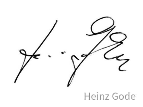 Unterschrift Heinz Gode