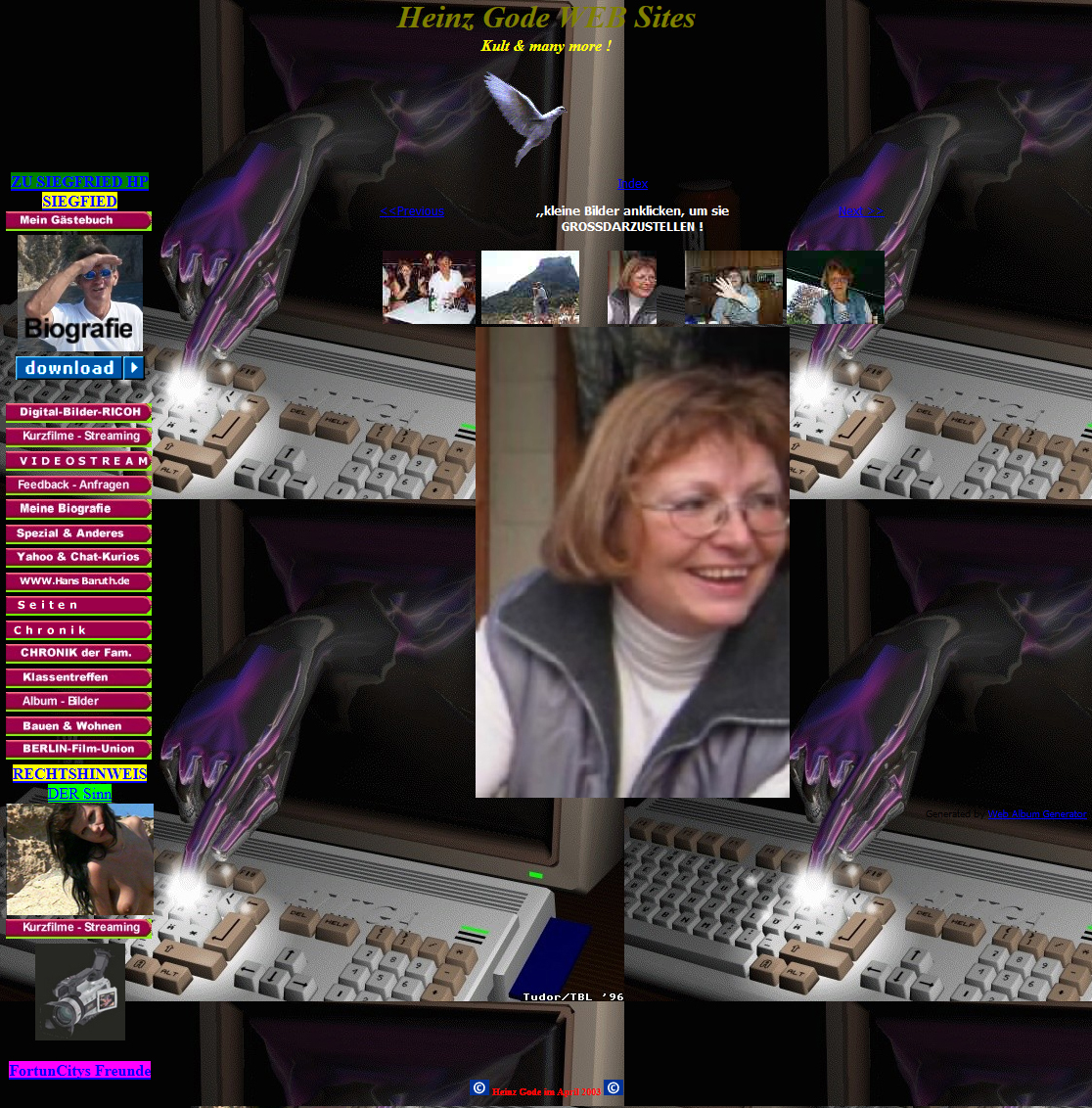 Heinz Gode - Webseite im Jahr 2003 Archiv