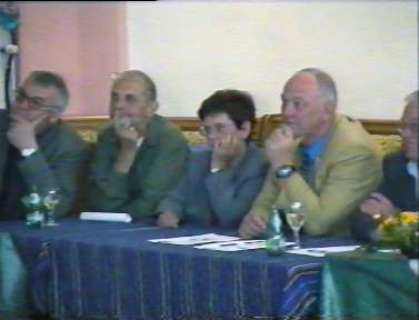 Klassentreffen 2001 Zentralschule Lehnin - Karl-Heinz, Dieter, Issy, Manfred