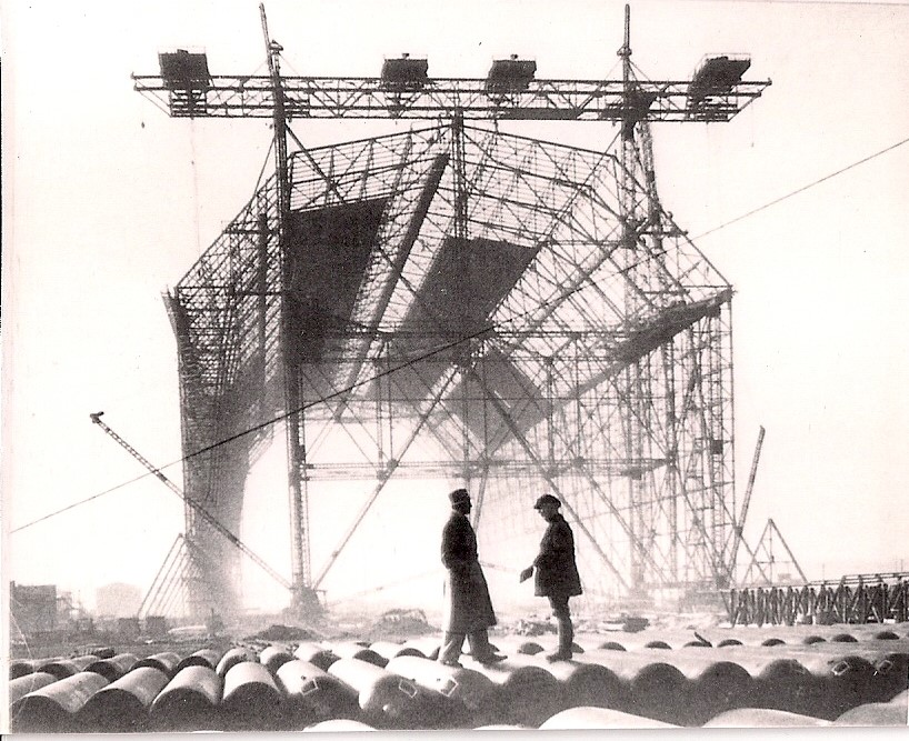 Bau Zeppelinhalle 2 - 1936 - Construction Zeppelin Hangar 2