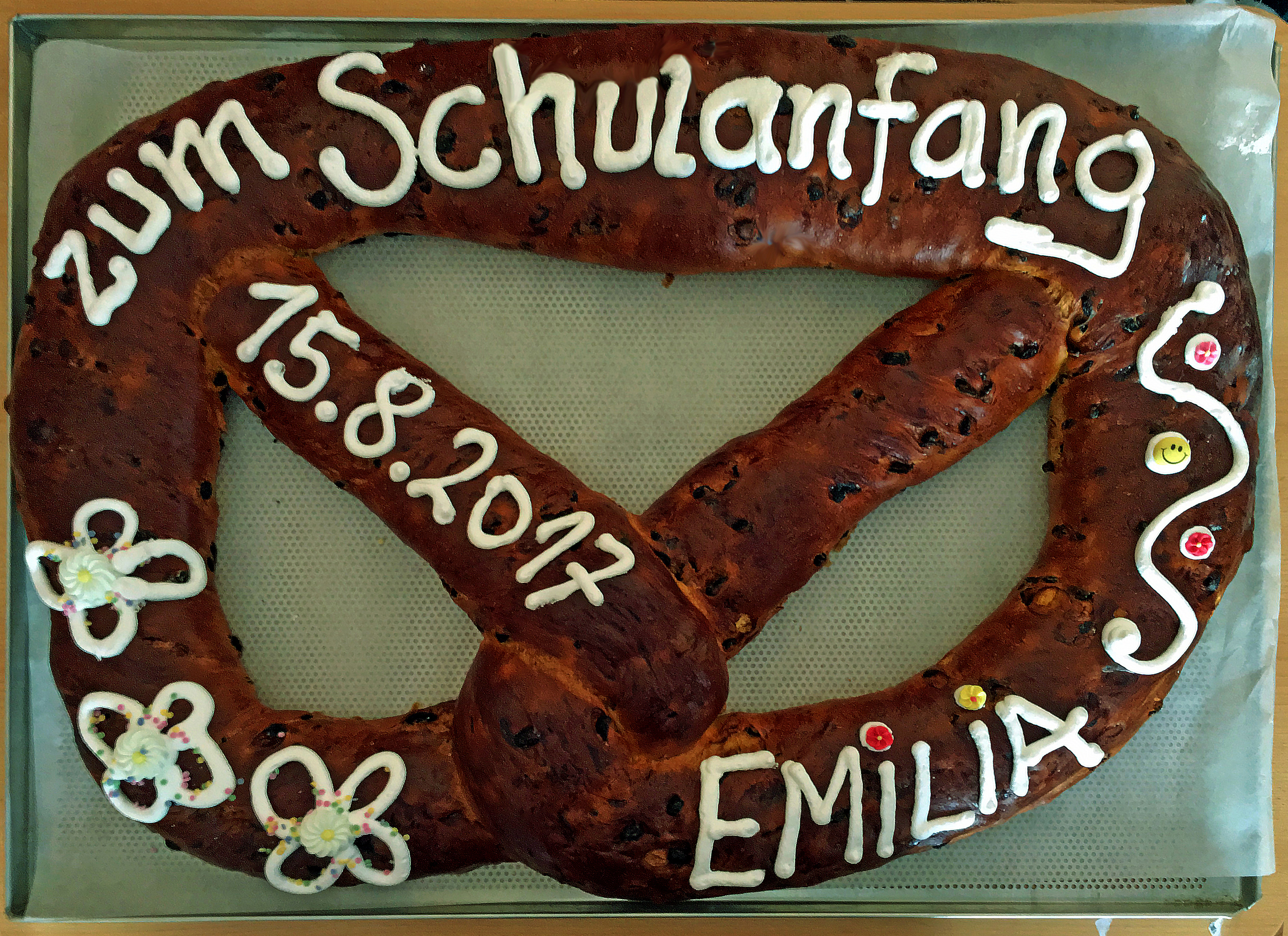 Emilia's Brezel zur Einschulung 2017