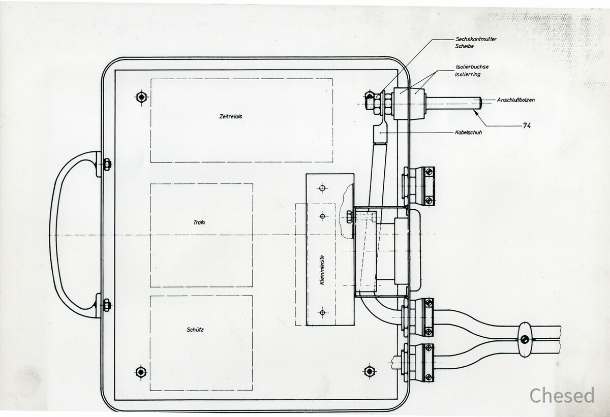 Punktschweißgerät aus Rüsselsheim Adam Opel AG - Technische Zeichnung - 2