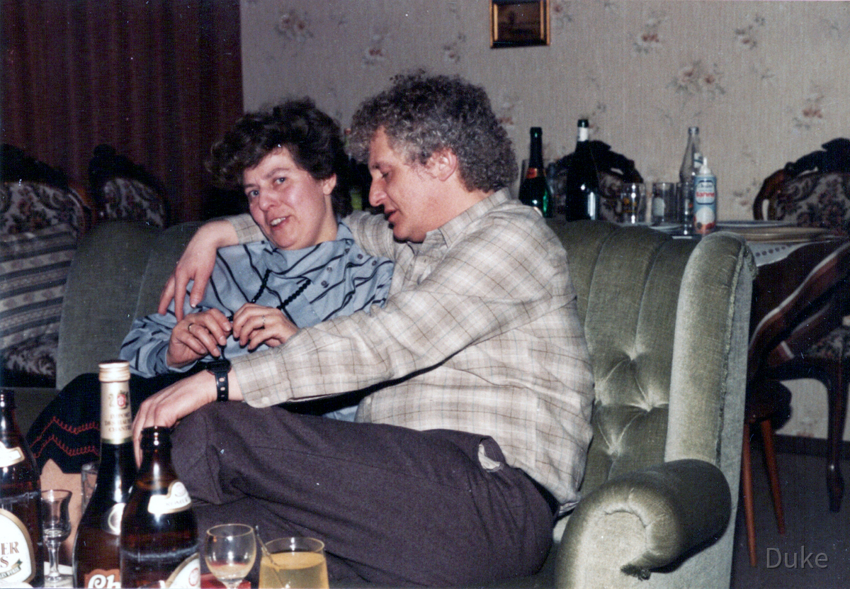 Party 1980 – Rüsselsheim – Marga Ackermann und Peter Wernecke