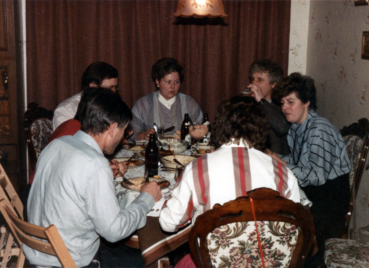 Party 1980 – Rüsselsheim – Hans Mohndorf – Margit Mohndorf – Christel Heck – Peter Wernecke – Marga Ackermann – Brigitte Wernecke