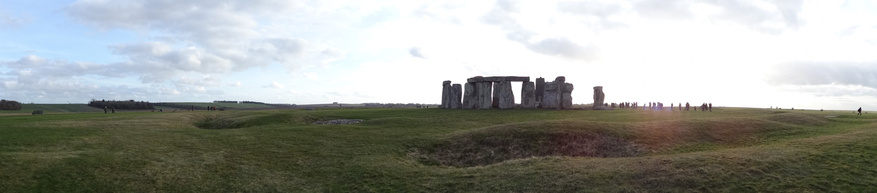 Stonehenge Panorama und die Hügelgräber