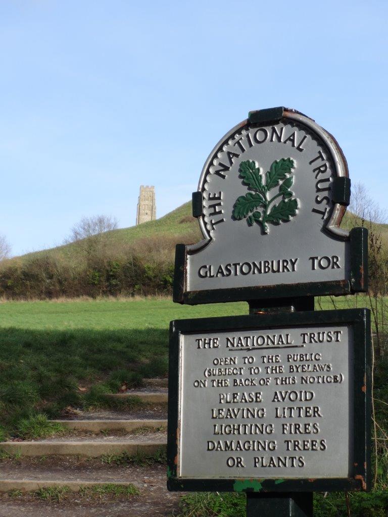 Glastonbury Tor - Schild - Sign