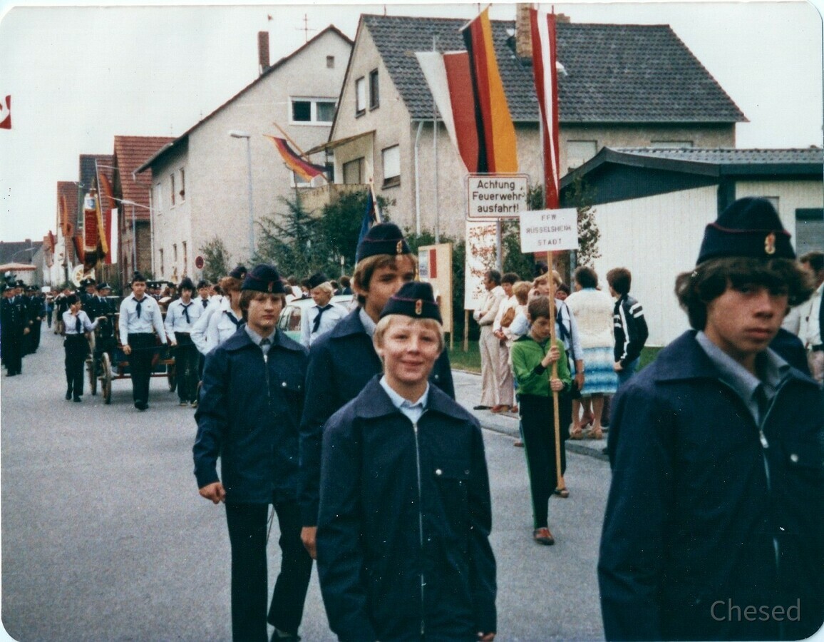 Jugendfeuerwehr Nauheim - Feuerwehrfest Königstädten - 1980