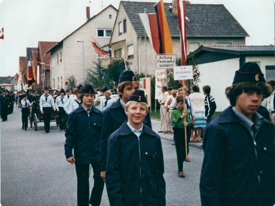 Jugendfeuerwehr Nauheim - Feuerwehrfest Königstädten - 1980
