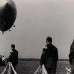 Zeppelin Hindenburg LZ 129 Landung Frankfurt 1937