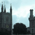 Türme der St. Fimbarrus Church in Fowey - Cornwall