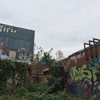 Berlin - Teufelsberg - Radarstation - Mit Effeu zugewachsene Nebengebäude