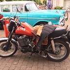 MZ Motorrad mit Beiwagen - Seitenansicht