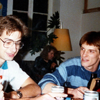Binding-Bier-Party - Herberge - Berlin-Kreuzberg - 1988 - Andy und Vermieter