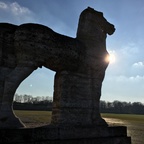 Olympiastadion Berlin - Pferd mit Reiter - Statue am Maifeld