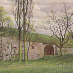 Postkarte Rüsselsheim 1917 - Westwall mit Burgtor