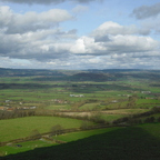 Glastonbury Tor - Aussicht auf die Grafschaft Somerset