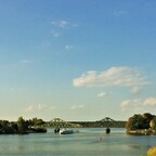 Park Babelsberg mit Blick auf die Glienicker Brücke