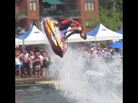 bedford river festival stunt show (with flips and flying man)