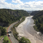 Bristol - Clifton Schlucht - Clifton Bridge -  bei Ebbe