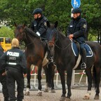 Berittene Polizei am Reichstag