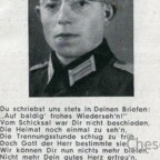 Hans Schick gefallen 1944 bei Newel-Todesanzeige-Innen