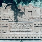 Denkmal der Bombennacht 12.-13.8.1944 an der Evangelischen Kirche in Rüsselsheim-Königstädten